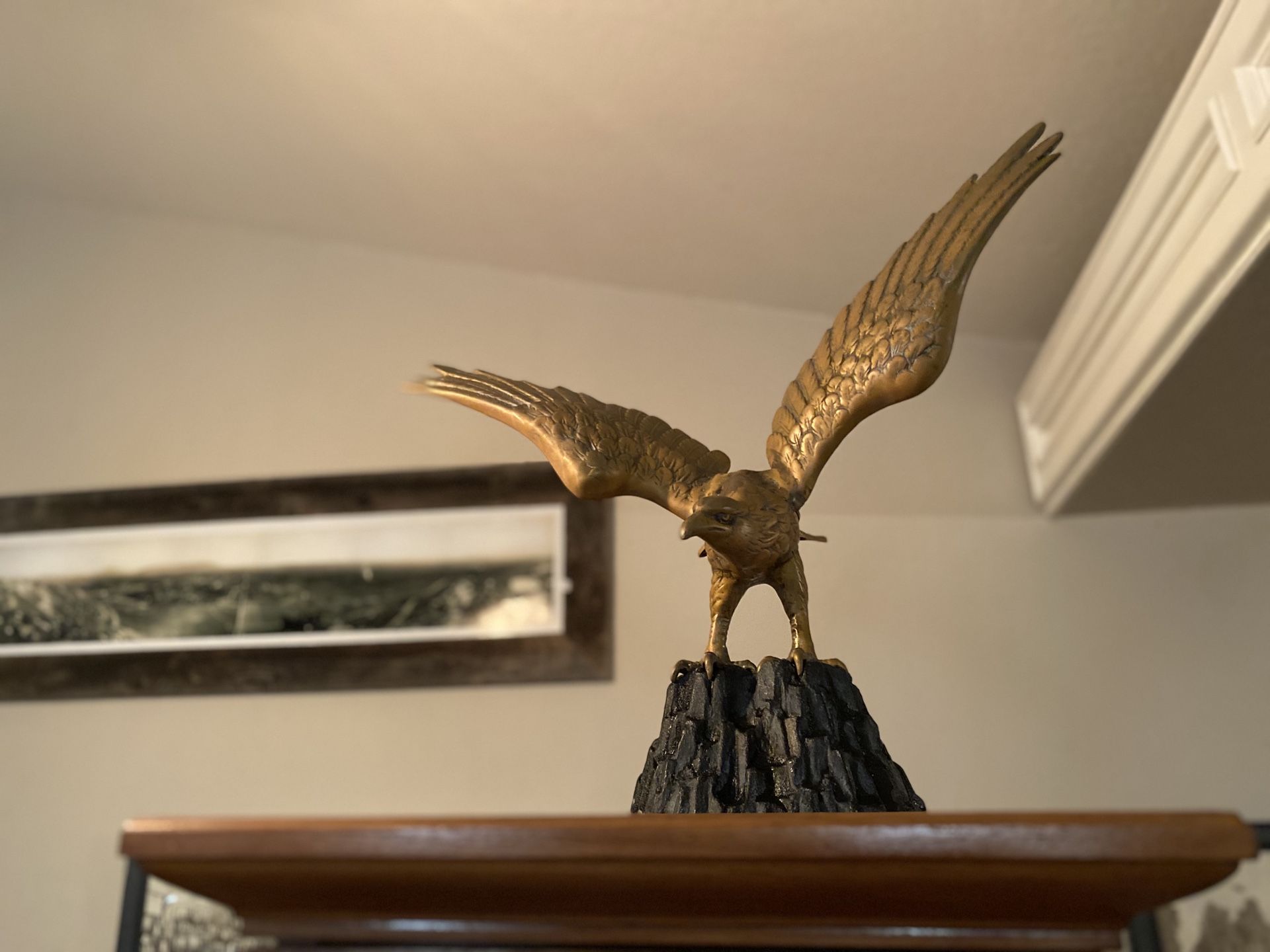 Vintage solid brass eagle