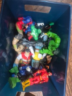 Tote of action figures