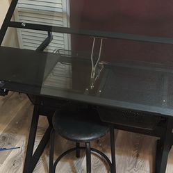 Pro Drawing & Drafting Desk/Table - Glass ToP