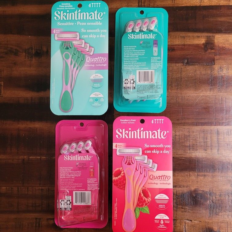 4 Packs Skintimate Disposable Razors $10