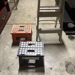 Small Ladder and 2 Step Stools 