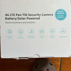 4G LTE Pan Tilt Security Camera Battery/ Solar Powered 