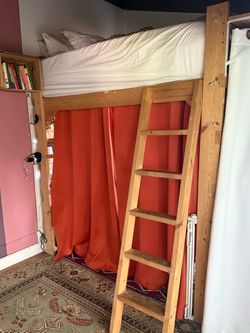Custom Queen Solid-Wood Loft Bed by College Bed Lofts