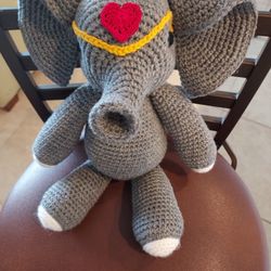 New Handmade Crochet Elephant
