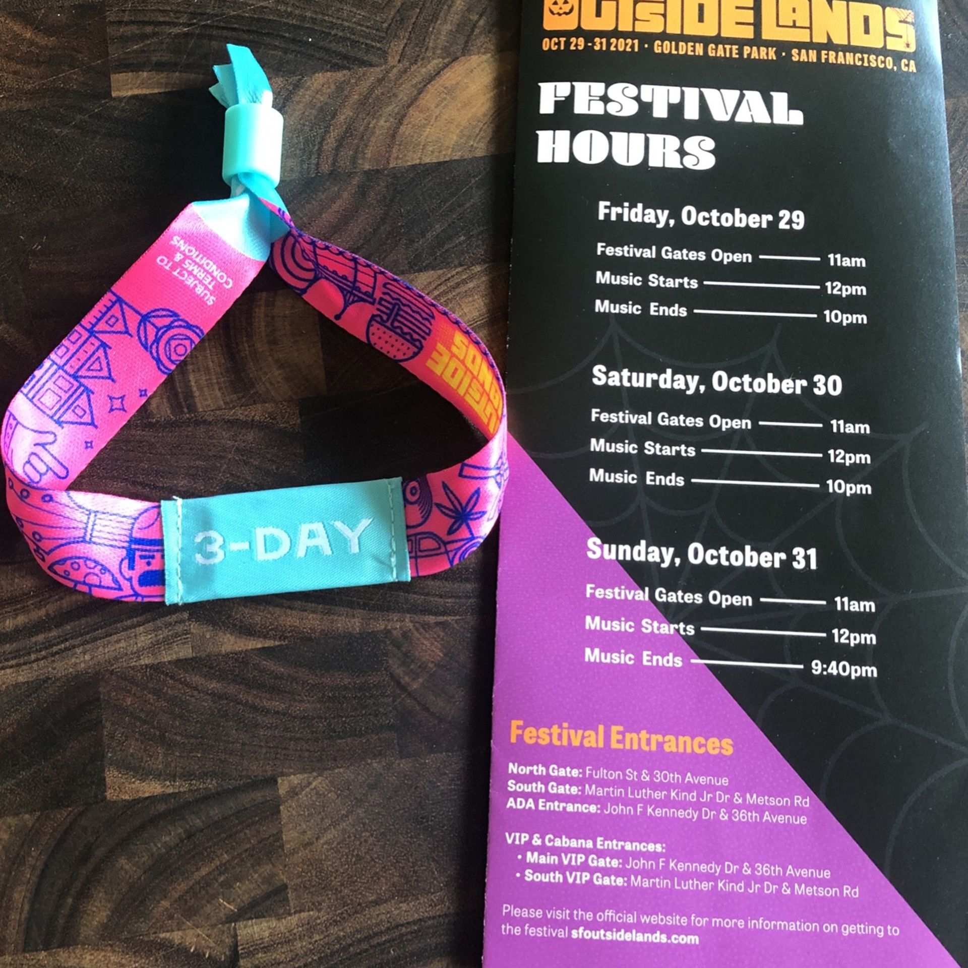 Outside Lands 3 Day Pass