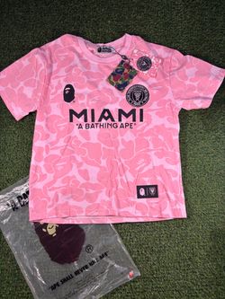 BAPE x Inter Miami CF Pink Camo Jersey Tee