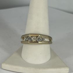 14k Yellow Gold .75 Carat Men’s Diamond Wedding Band 