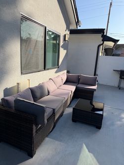 Garden sofa + table