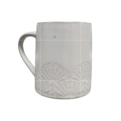 2021 Target Light Grey Hearth & Hand Magnolia Stoneware Etched Shell Mug New