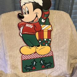 Holiday Disney Mickey Mouse Metal Sign