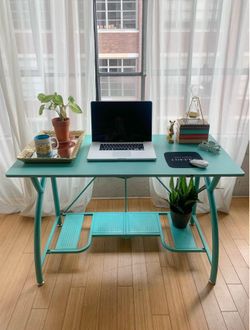 Turquoise Origami Foldable Computer Desk