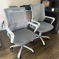 Modern Mesh Office Chairs – Set of 2 ($40 Each)