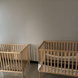 2 Cribs And A Desk - Lightly Used Like New