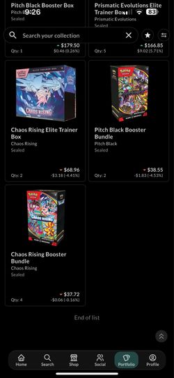 Pokemon Prismatic Evolutions, Pitch black and Chaos Rising