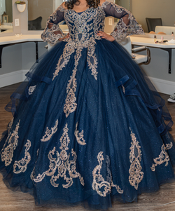 Quinceñera  Dress Navy Blue Sz14/16