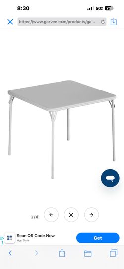 Tall Folding Card Table -New