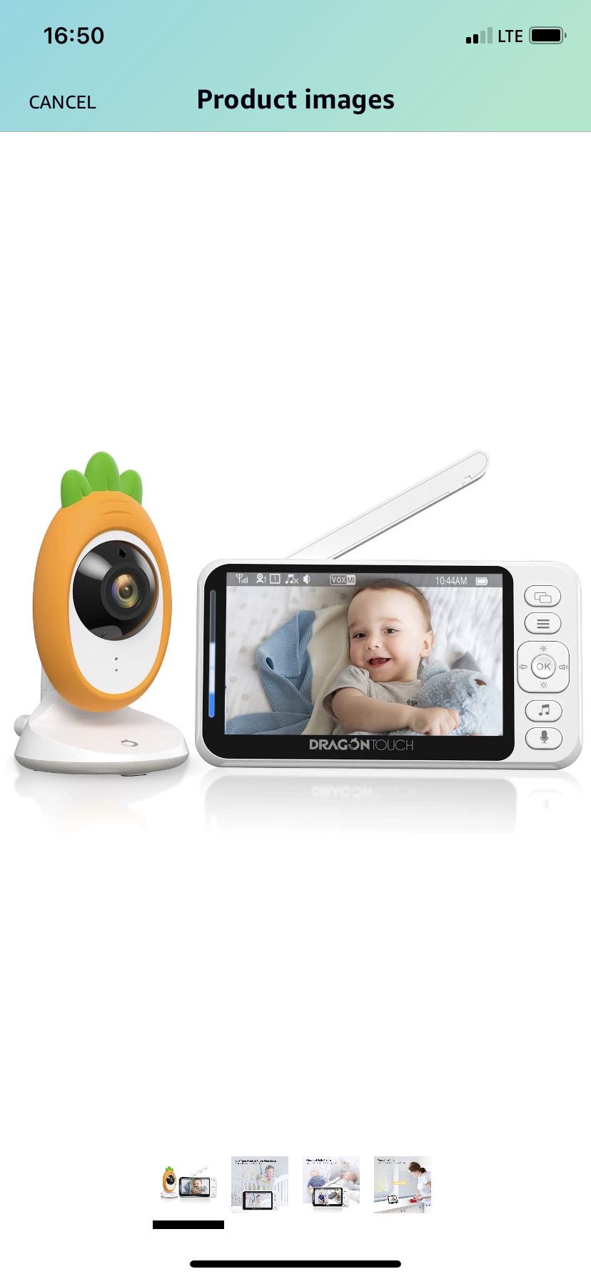 Video Baby Monitor, Dragon Touch E40 4.3" HD LCD Display with Camera, Two-Way Audio, Invisible LED Night Vision, VOX Mode, Split Screen, 960ft Range,