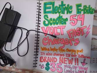 Electric Scooter Or E Bike 54 Volt Fast Charger!