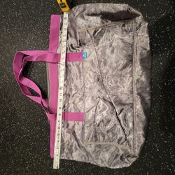 Purple and silver Lotus yoga bag