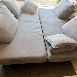 Lexley Gray 2-Piece Sectional Sofa - Very Good Condition