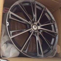22” Black Label Ashanti Rims “new”