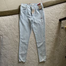 NEW LEVI'S 721 High Rise Skinny Jeans 29/28 Frostbite Light Wash