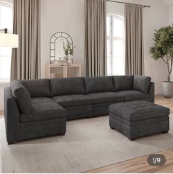6 pieces sectional couch