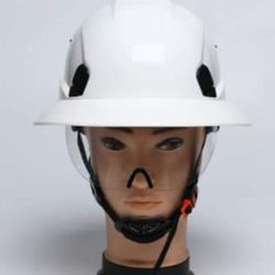 Safety Helmet With Glasses Included