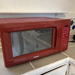Red Kenmore Microwave