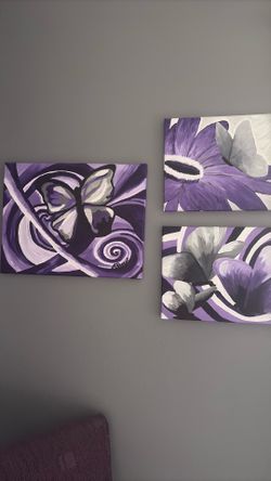 3 art deco paintings