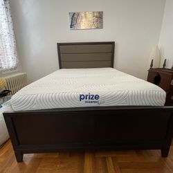 Queen Size Bed Frame , Mattress And Box spring 