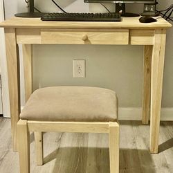 School desk/office with bench solid wood