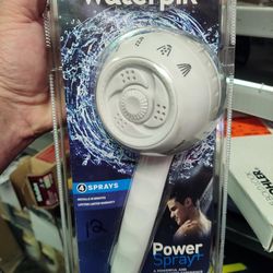 Waterpik multi spray showerhead with hose in white