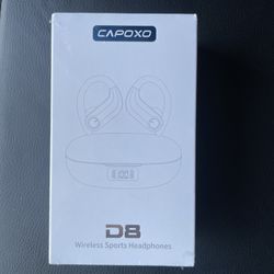 CAPOXO D8 Wireless Earbuds Bluetooth Headphones 120Hrs Playtime, Black - NEW
