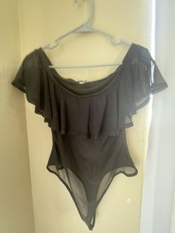 Shear Body Suit Black