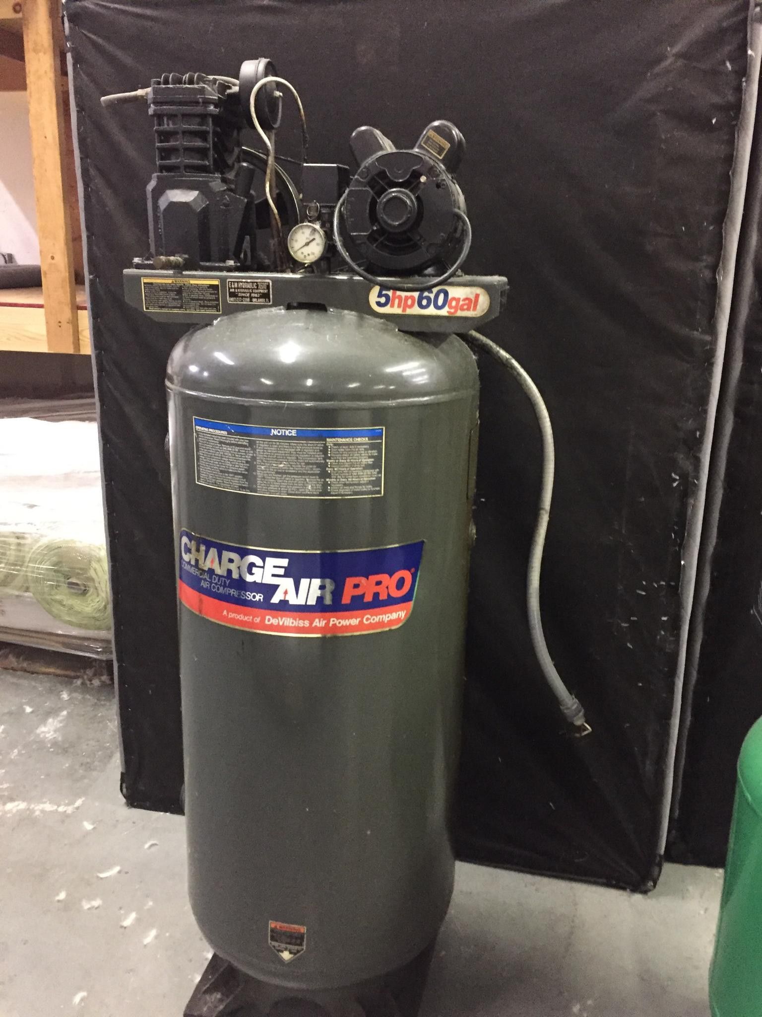 Air Compressor 5hp/60 gallon