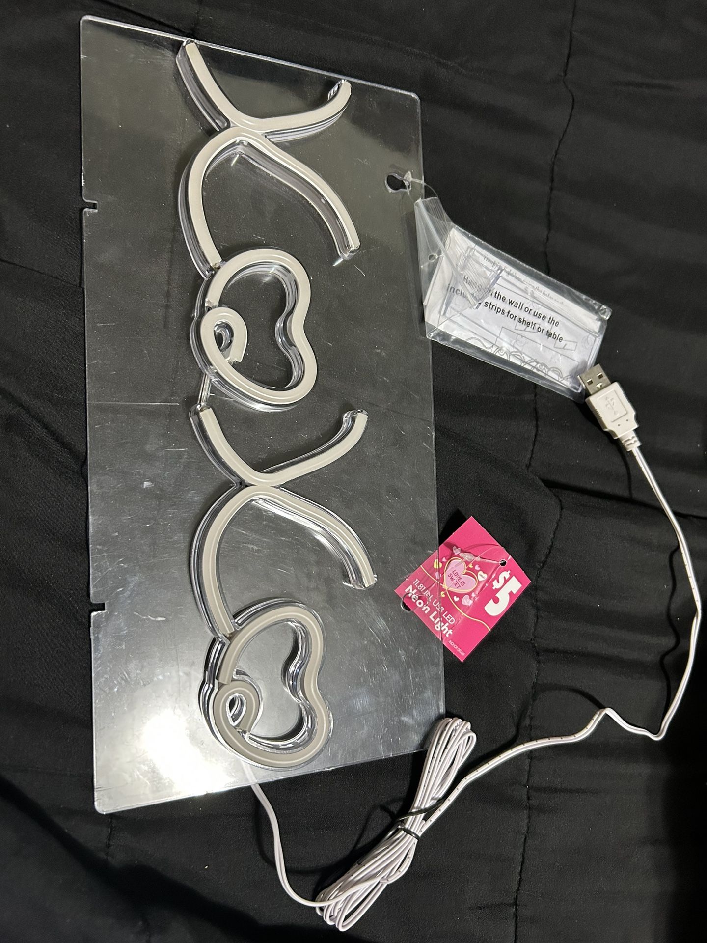 LED Neon XOXO Heart Sign