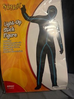 Light up stick figure costume