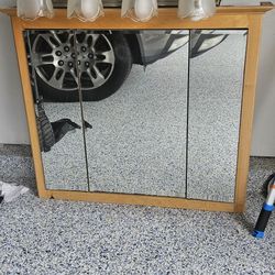 Vanity Mirror With Lights And Shelving