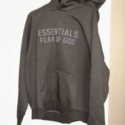 Fear of God Essentials Hoodie Off Black Color in Mens Size Medium FOG SS23