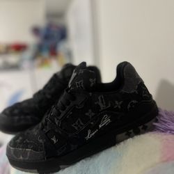 Louis Vuitton Monogram Denim LV Trainer Sneakers Men's 