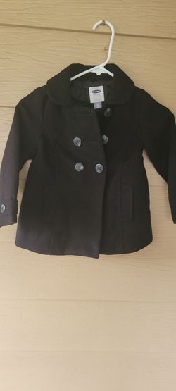 GIRLS BLACK PEACOAT SIZE 5T