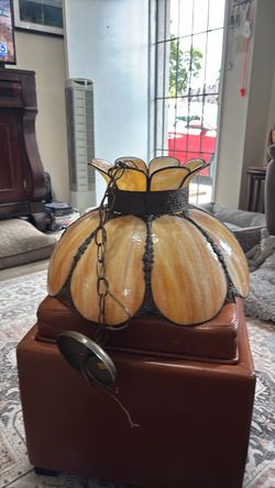 Vintage 8 panel Swag Lamp