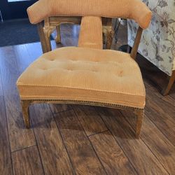 Tomlinson lounge chair,  orange cordoroy. Has been professionally restored & Restrung

by Local upholsterer