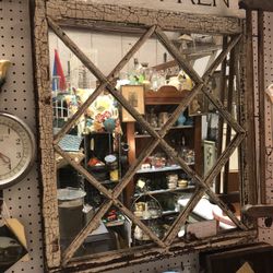 Vintage Window Frame mirror 