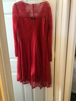 Red Lacey Dress In Time For Special Occasion