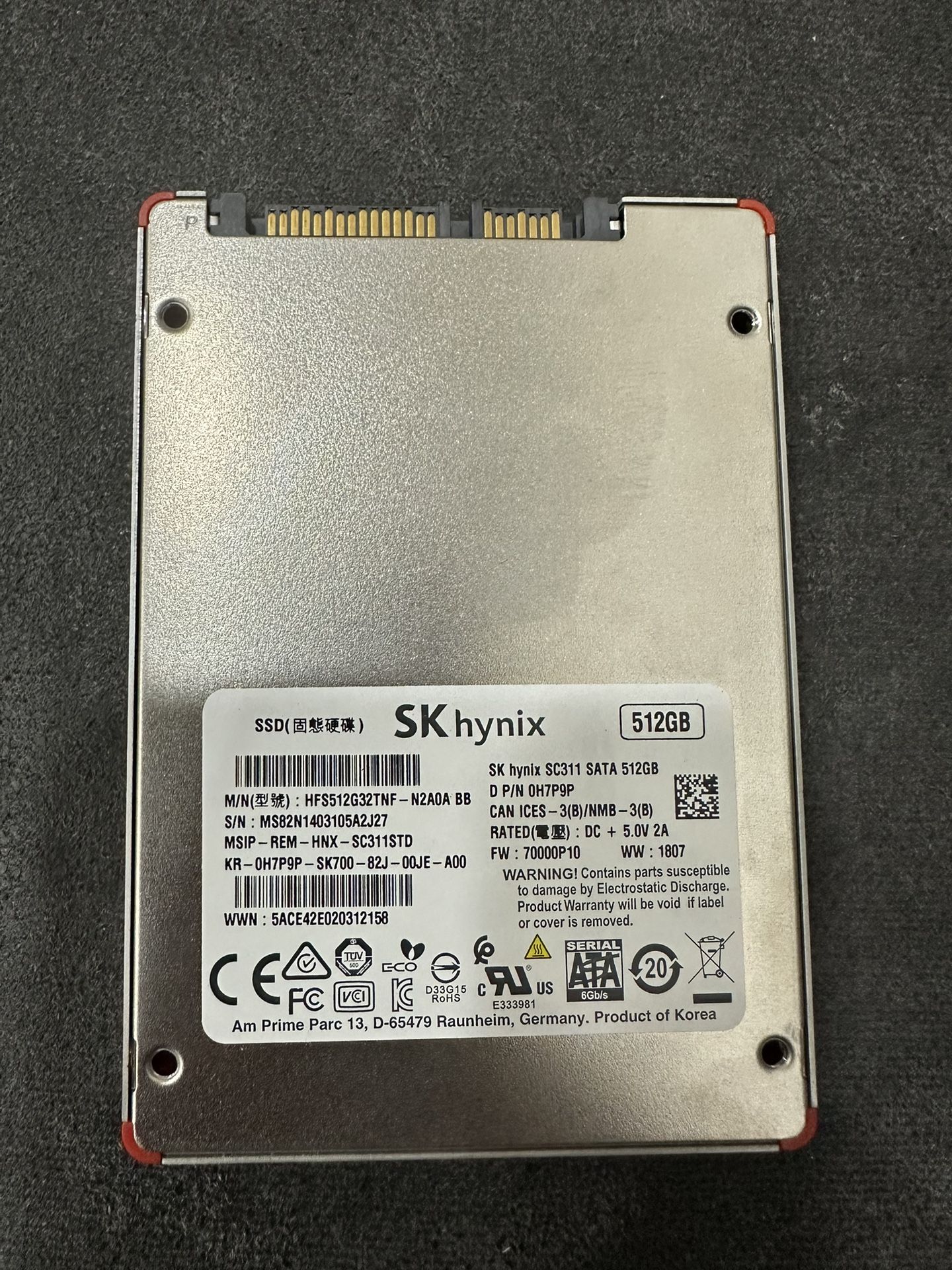HYNIX 512GB SC311 SATA 512GB HFS512G32TNF-N2A0A BB