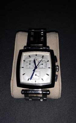 Guess collection Rare silver with blue hands men’s watch