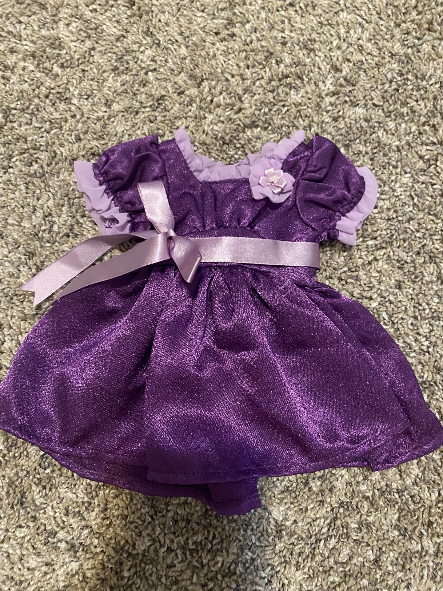 American Girl Doll Purple Holiday Dress