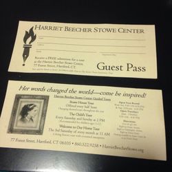 2 passes to Harriet Beecher Stowe center